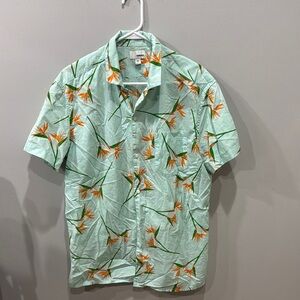 Floral Green Short Sleeve Shirt